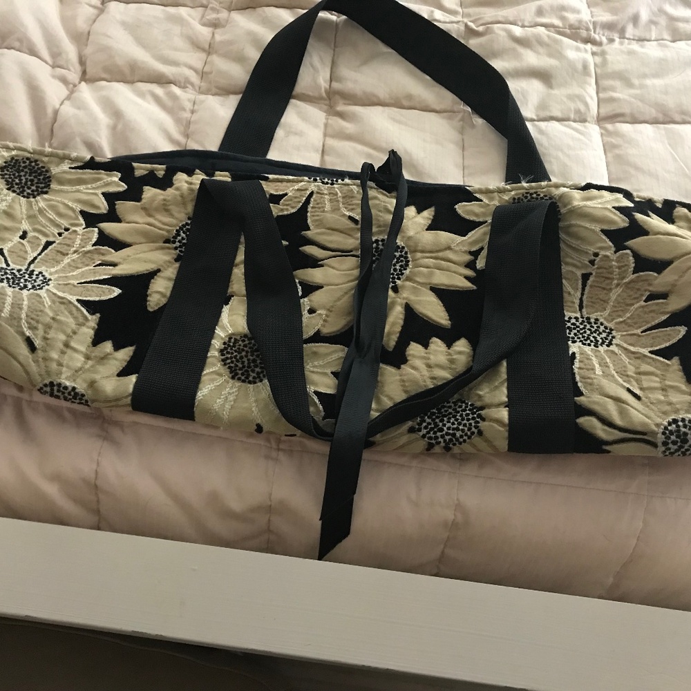 Handmade quilted cotton  yoga bag